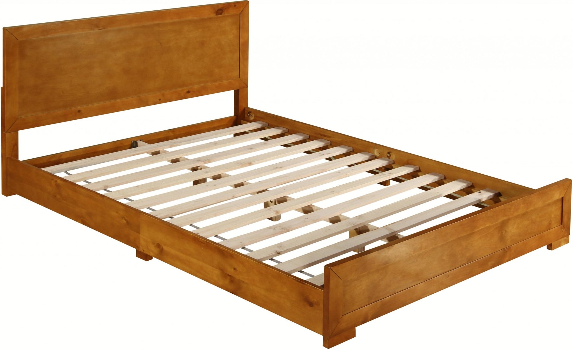 Brown Wood Twin Bed Frame-2