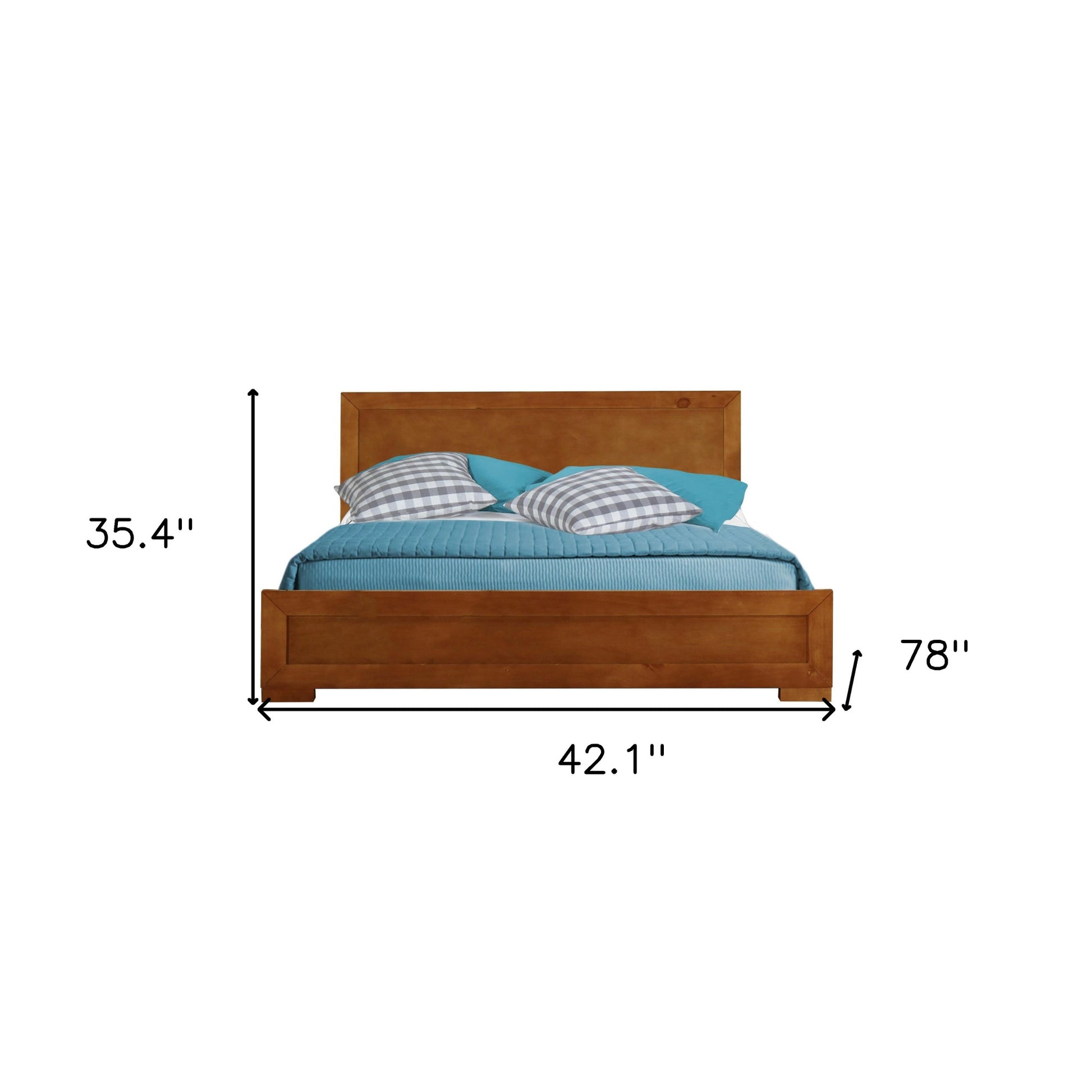 Brown Wood Twin Bed Frame-3