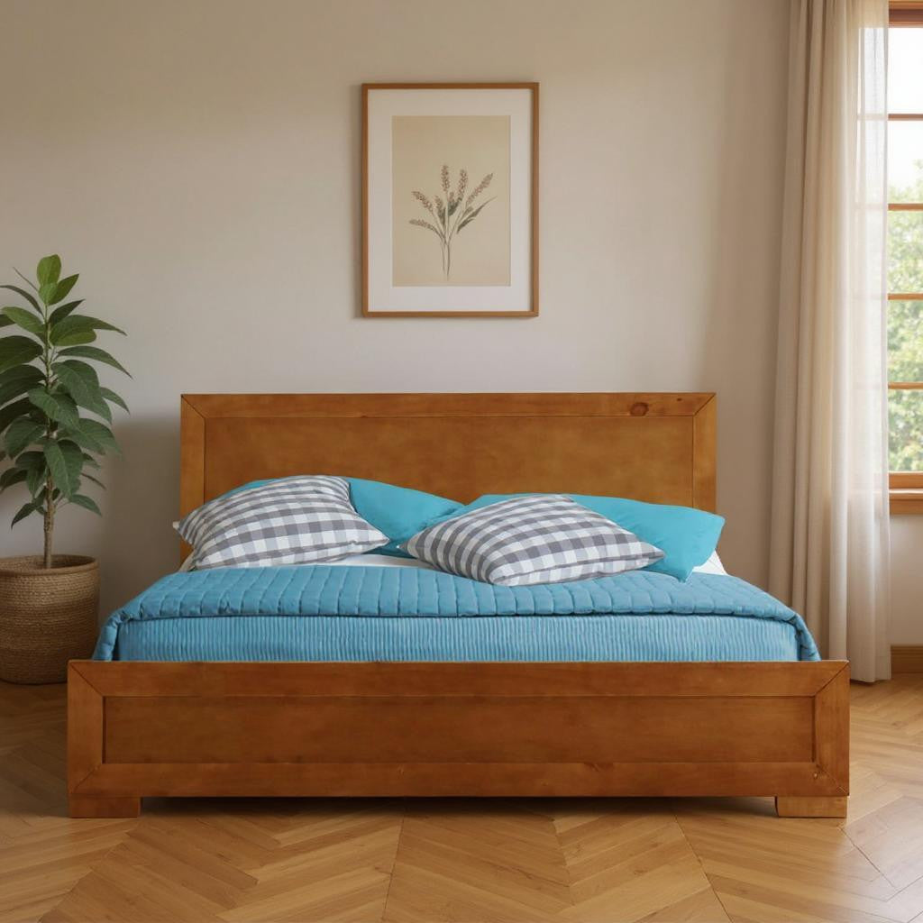 Brown Wood Twin Bed Frame-0