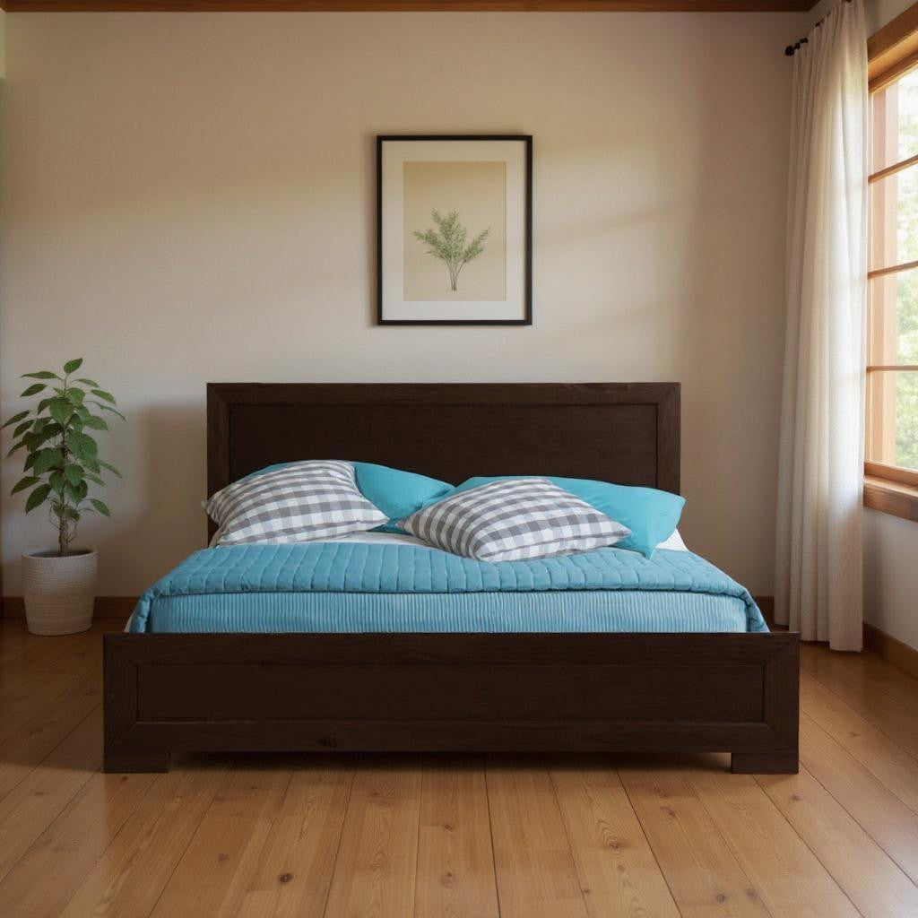 Espresso Wood Twin Platform Bed-0