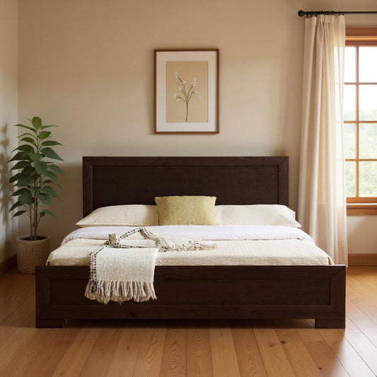 Espresso Wood Twin Platform Bed-0