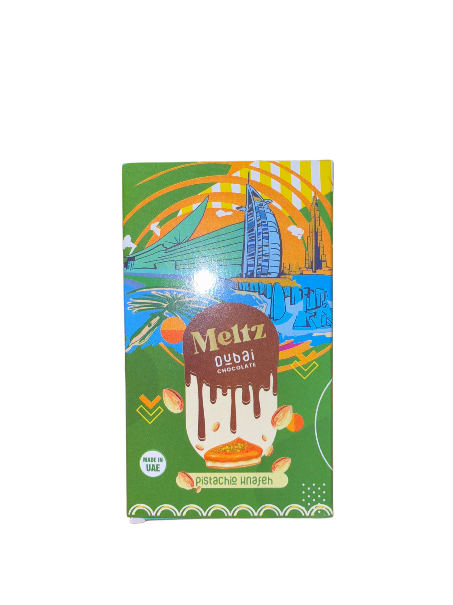 Meltz Dubai Chocolate Pistachio Knafeh Flavour 75G - Dubai Edition