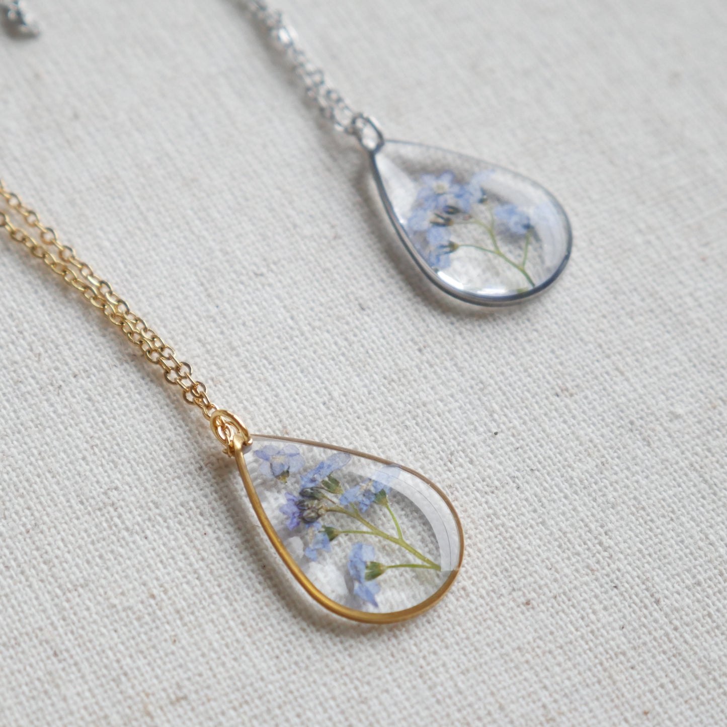 Collier Myosotis - goute (grand)