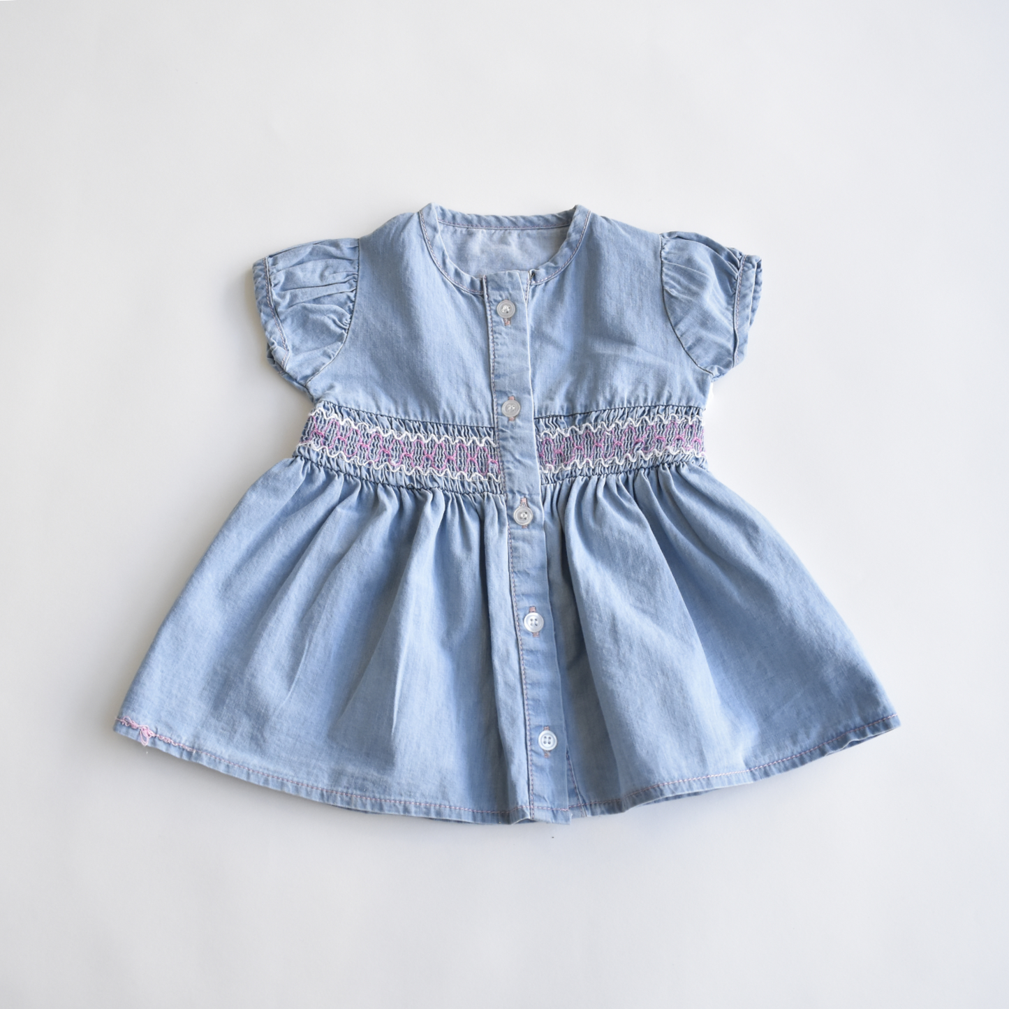 Cloud Cuddle Girls Denim Dress-1