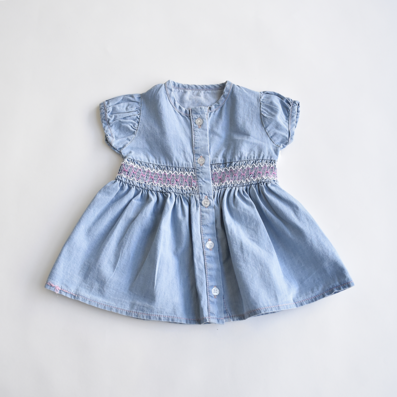 Cloud Cuddle Girls Denim Dress-1