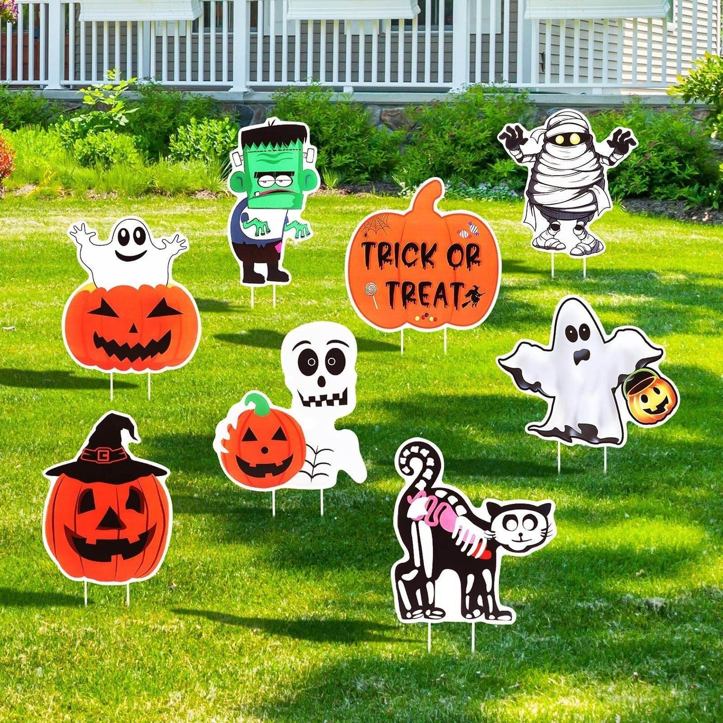 METBOU Halloween Decoration Outdoor Set Of 8 Halloween Decoration Patio Ornaments-Selling On Amazon Is Prohibited