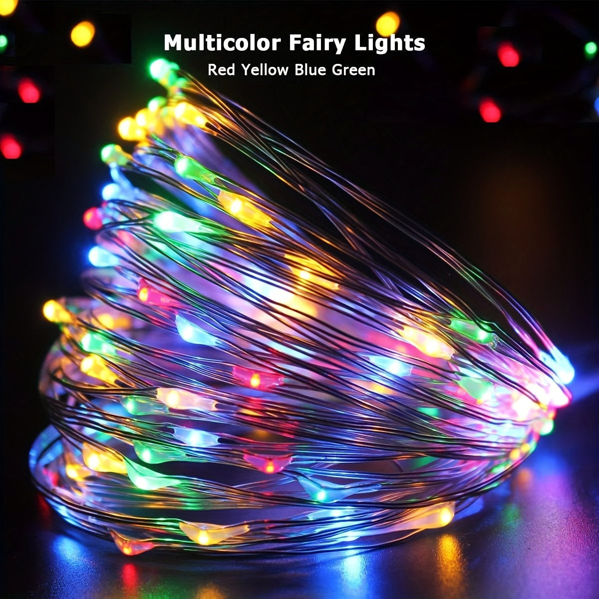Outdoor Solar String Light, 32.8 Feet 100 LED Solar Fairy Light With 8 Modes, Copper Wire Light, Party Tree, Courtyard Ramadan Valentine's Day Decoration