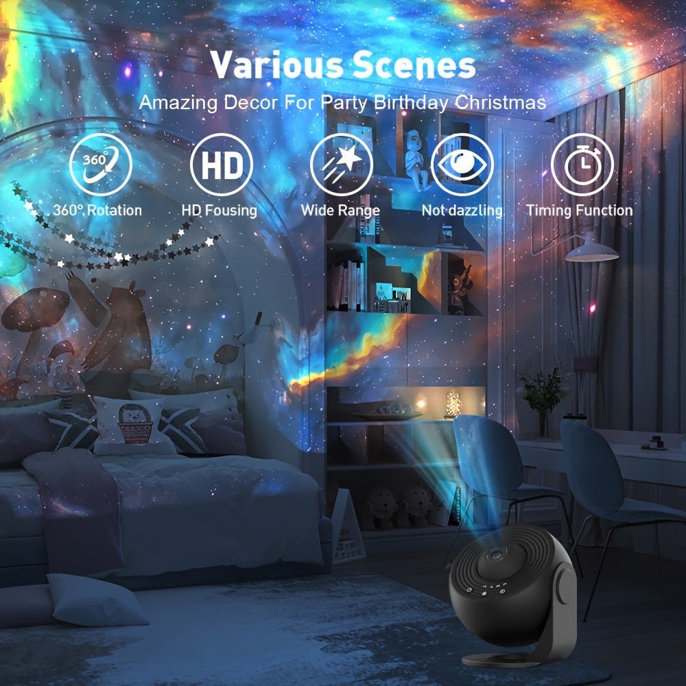 1pc 13 In 1 Star Projector Night Light, Galaxy Projector, Planetarium Projector For Bedroom, Aurora Projector