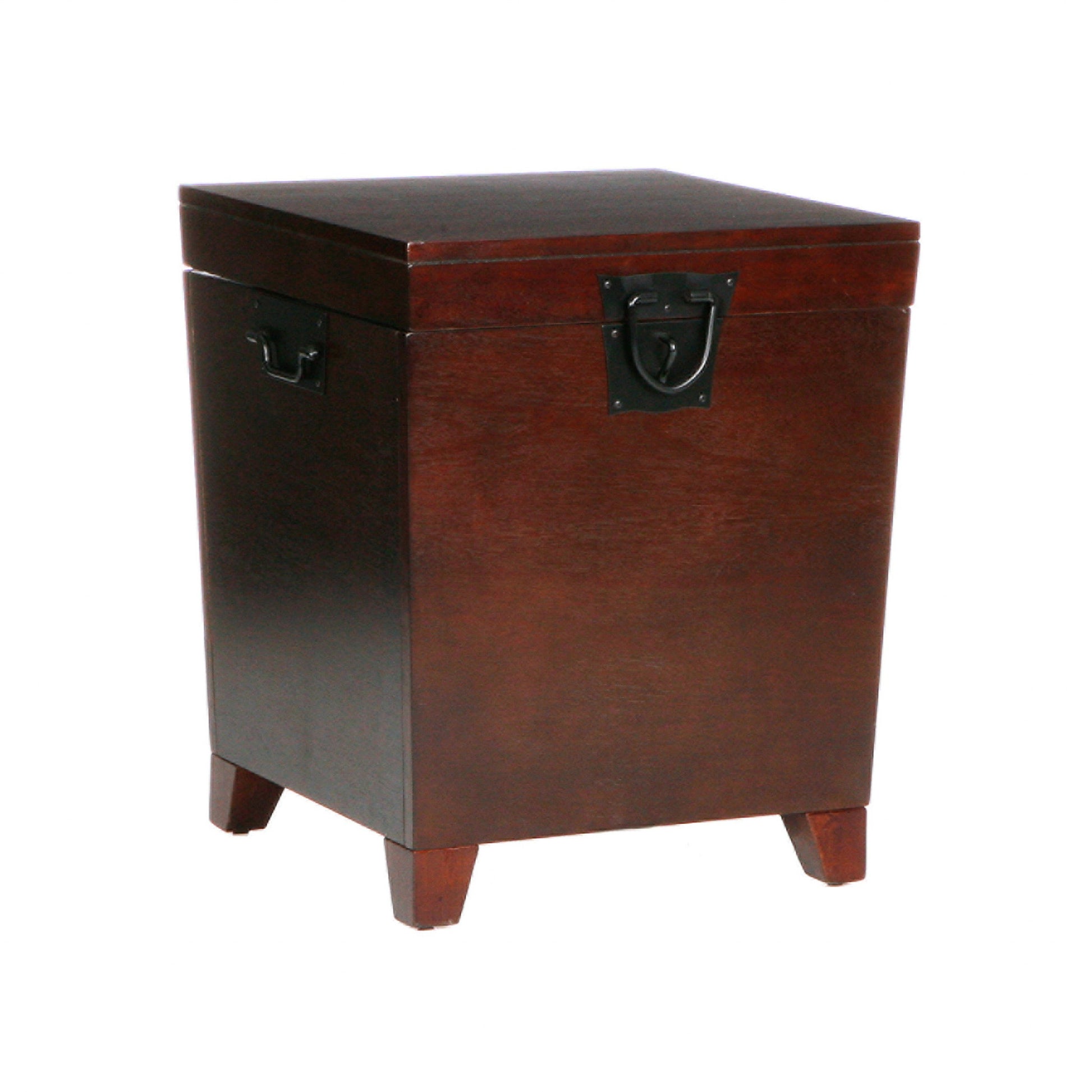 24" Brown Solid Wood And Manufactured Wood Square End Table-2
