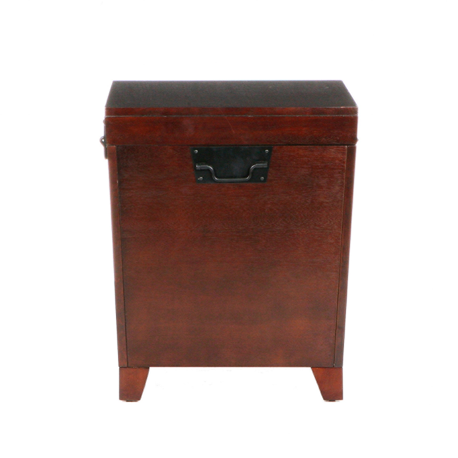 24" Brown Solid Wood And Manufactured Wood Square End Table-5