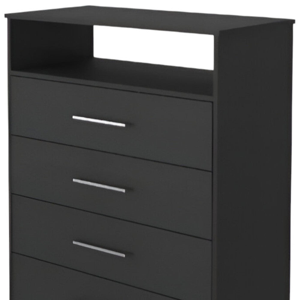 31" Black Four Drawer Vertical Dresser-5