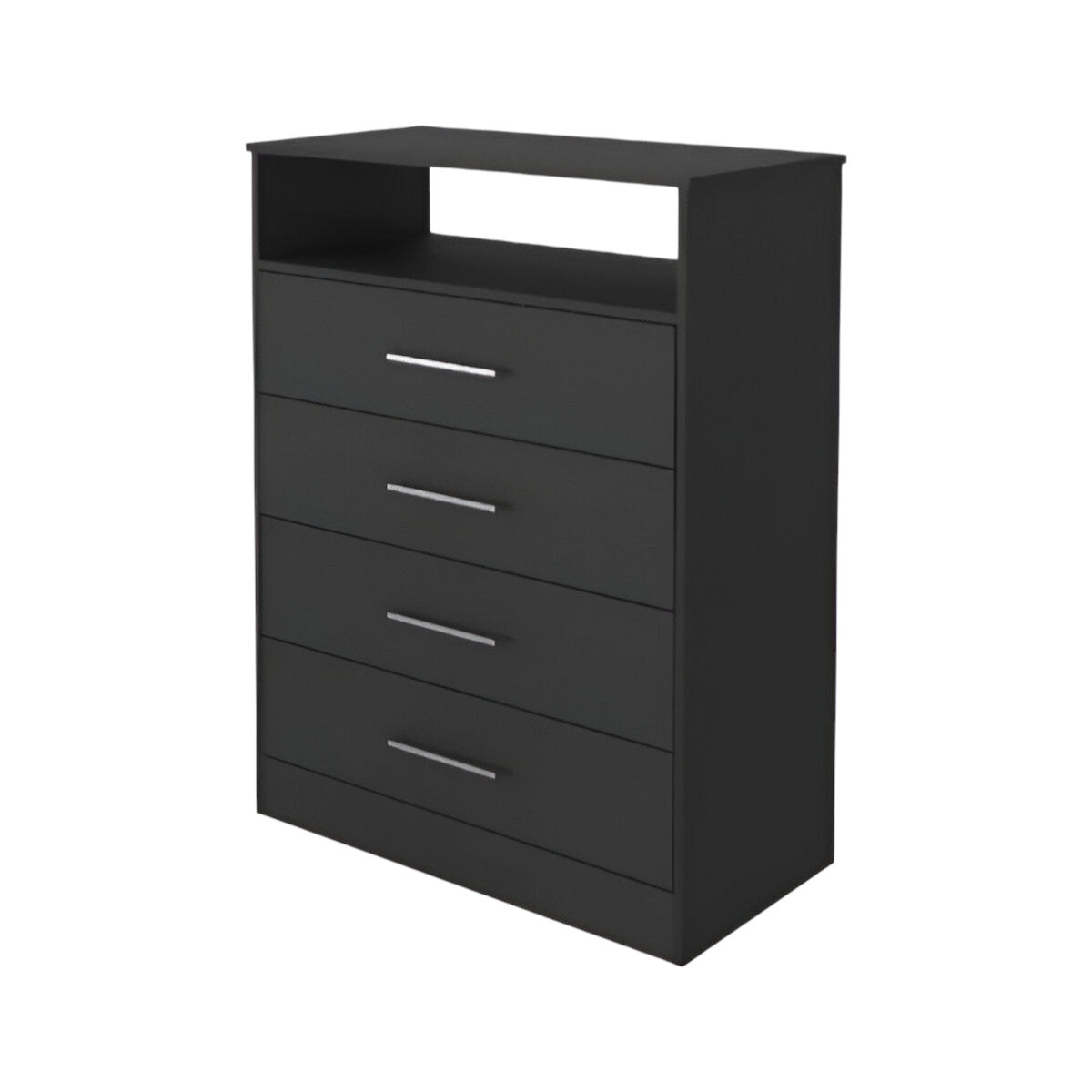 31" Black Four Drawer Vertical Dresser-1
