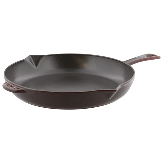 STAUB Pans 26 cm / 10 inch Cast Iron Frying Pan, Grenadine-Red-0