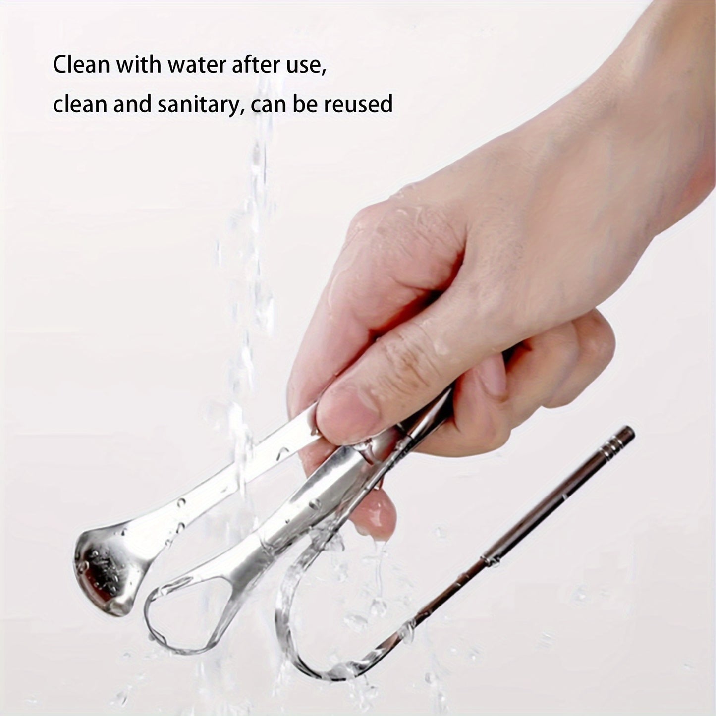 Tongue Scraper, Halitosis Reduction, Stainless Steel Tongue Cleaner, Metal Scraper, Tongue Scraper Cleaner For Fresh Breath