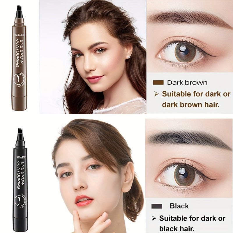 Waterproof Microblading Eyebrow Tattoo Pen with Micro-Fork Tip Applicator - Long Lasting, Natural Looking Eyebrow Makeup - Perfect Gift for Women