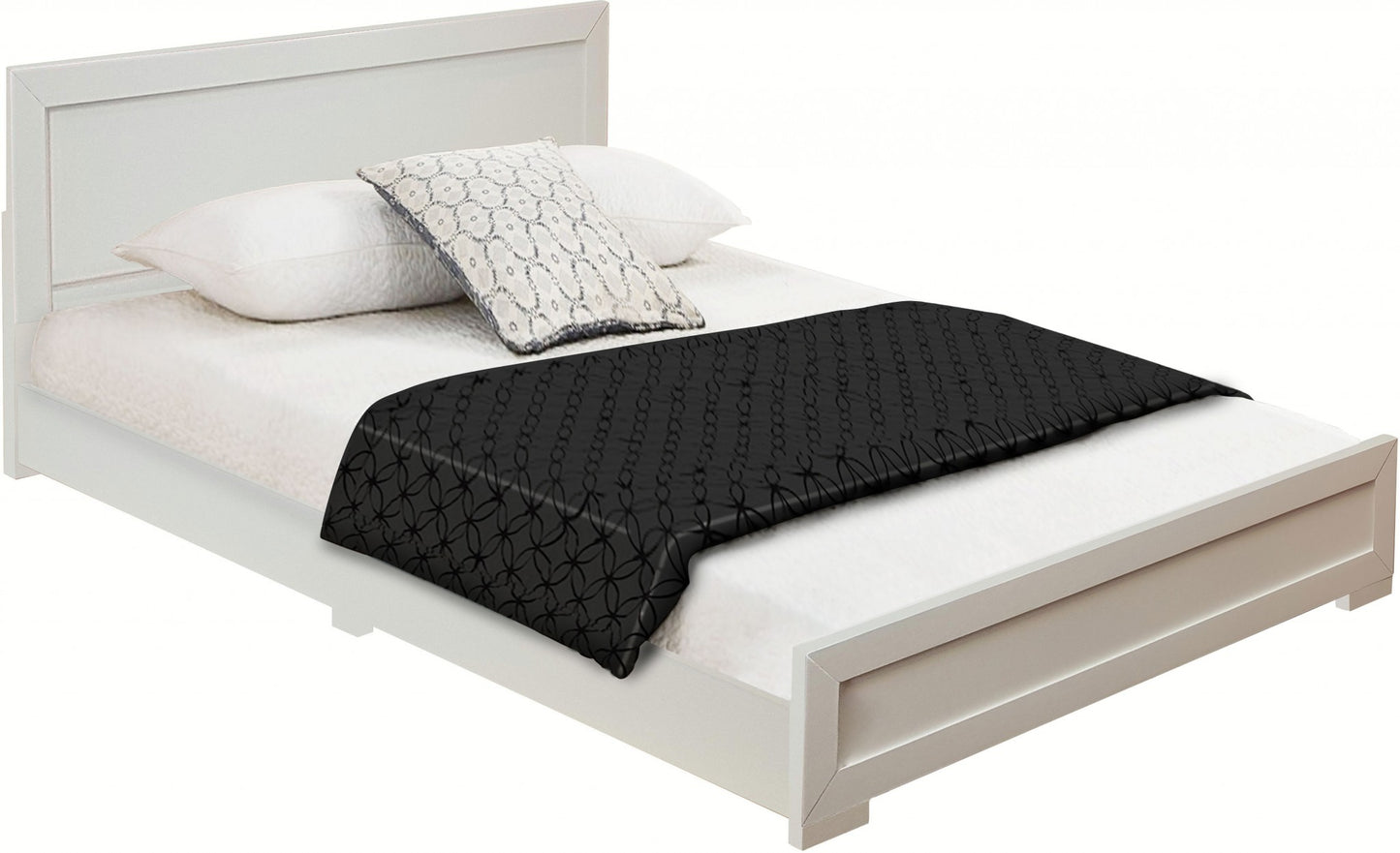 Moma White Wood Platform Twin Bed With Nightstand-3
