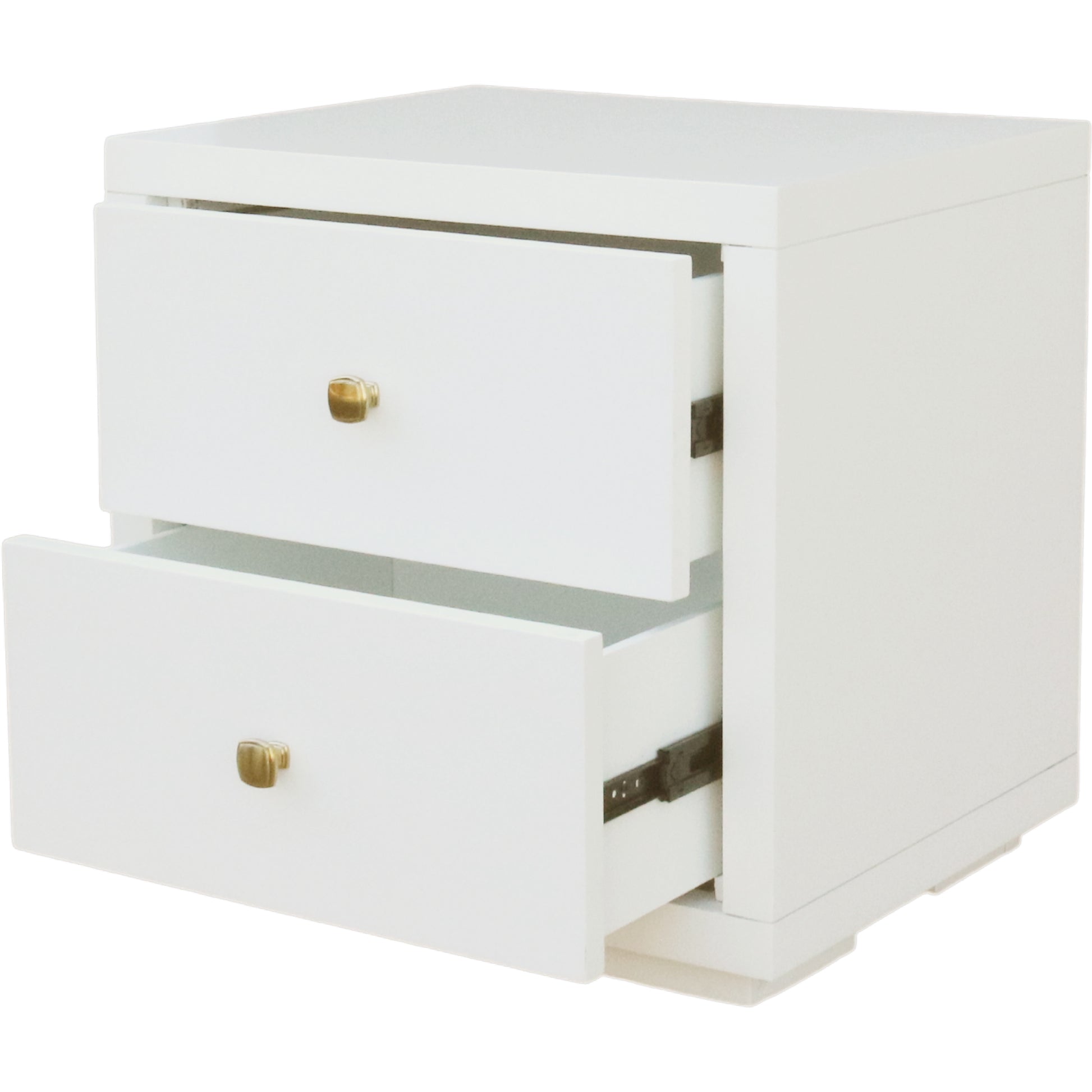 Moma White Wood Platform Twin Bed With Nightstand-6