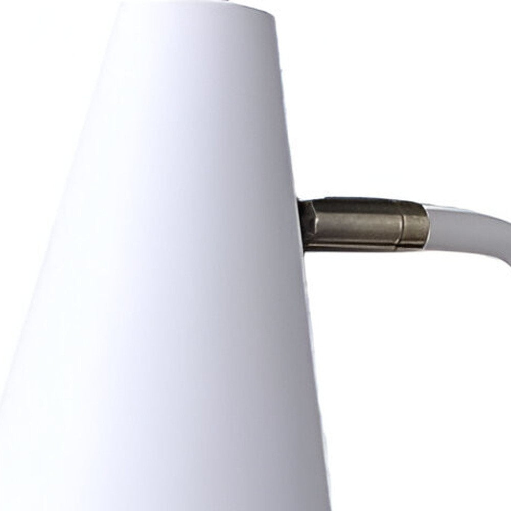 20" Compact White Student Metal Desk Lamp-2
