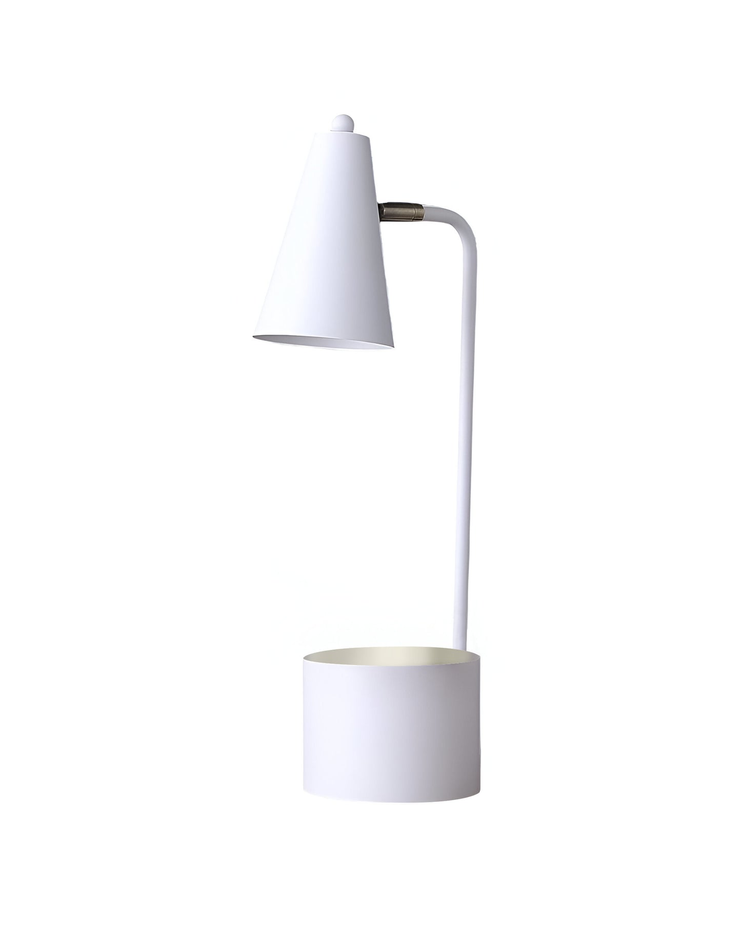 20" Compact White Student Metal Desk Lamp-1