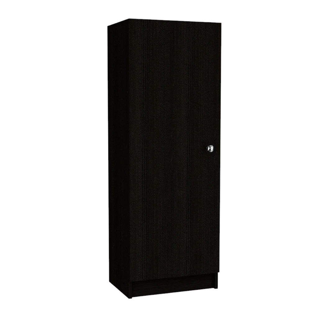 47" Black Wood Pantry Or Storage Closet-2