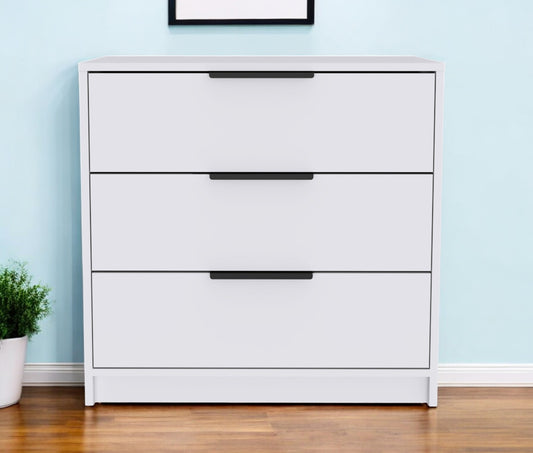 28" White Three Drawer Standard Chest-0