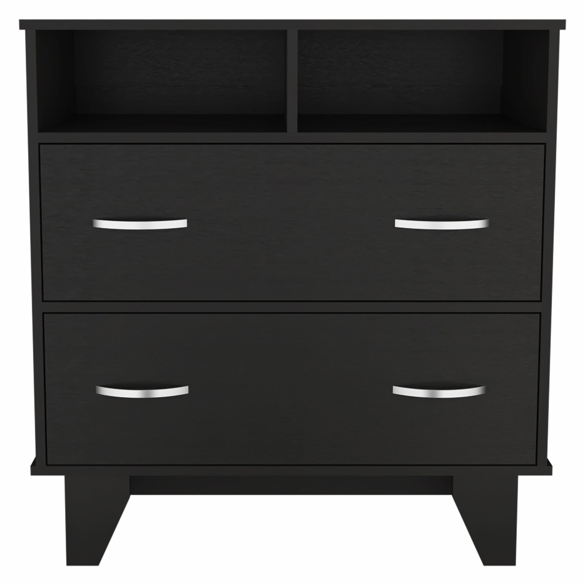 32" Black Manufactured Wood Two Drawer Dresser-0