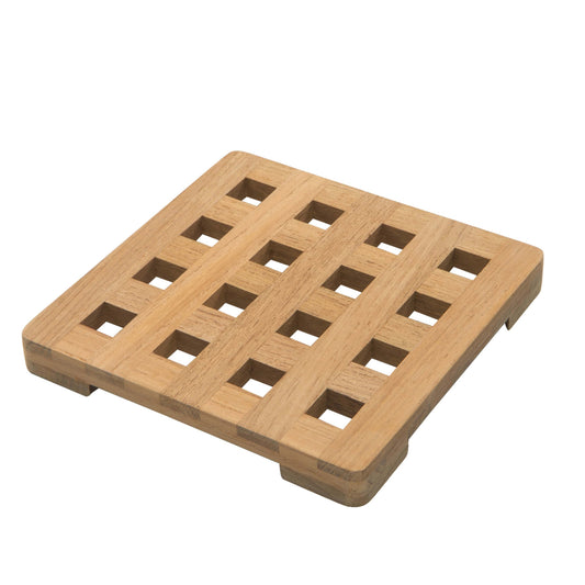 6.00 " Square Wood Trivet-0