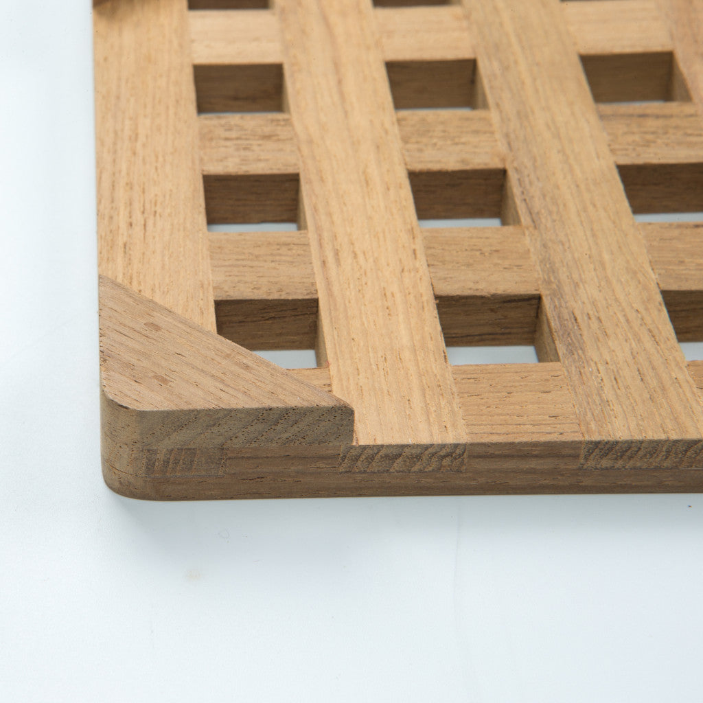 6.00 " Square Wood Trivet-2