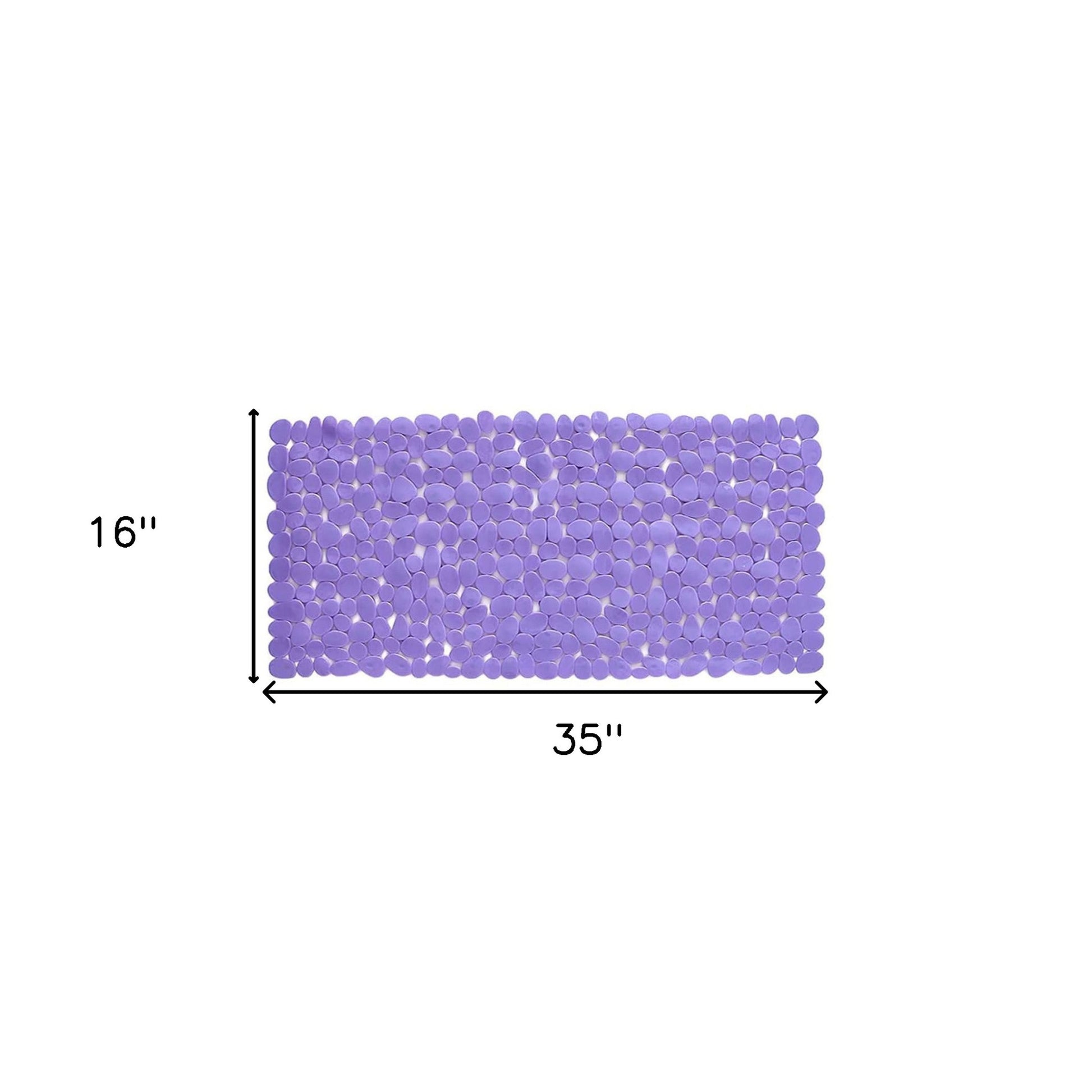 35" Purple Spa Pebbles Non Slip Bathtub Mat-5