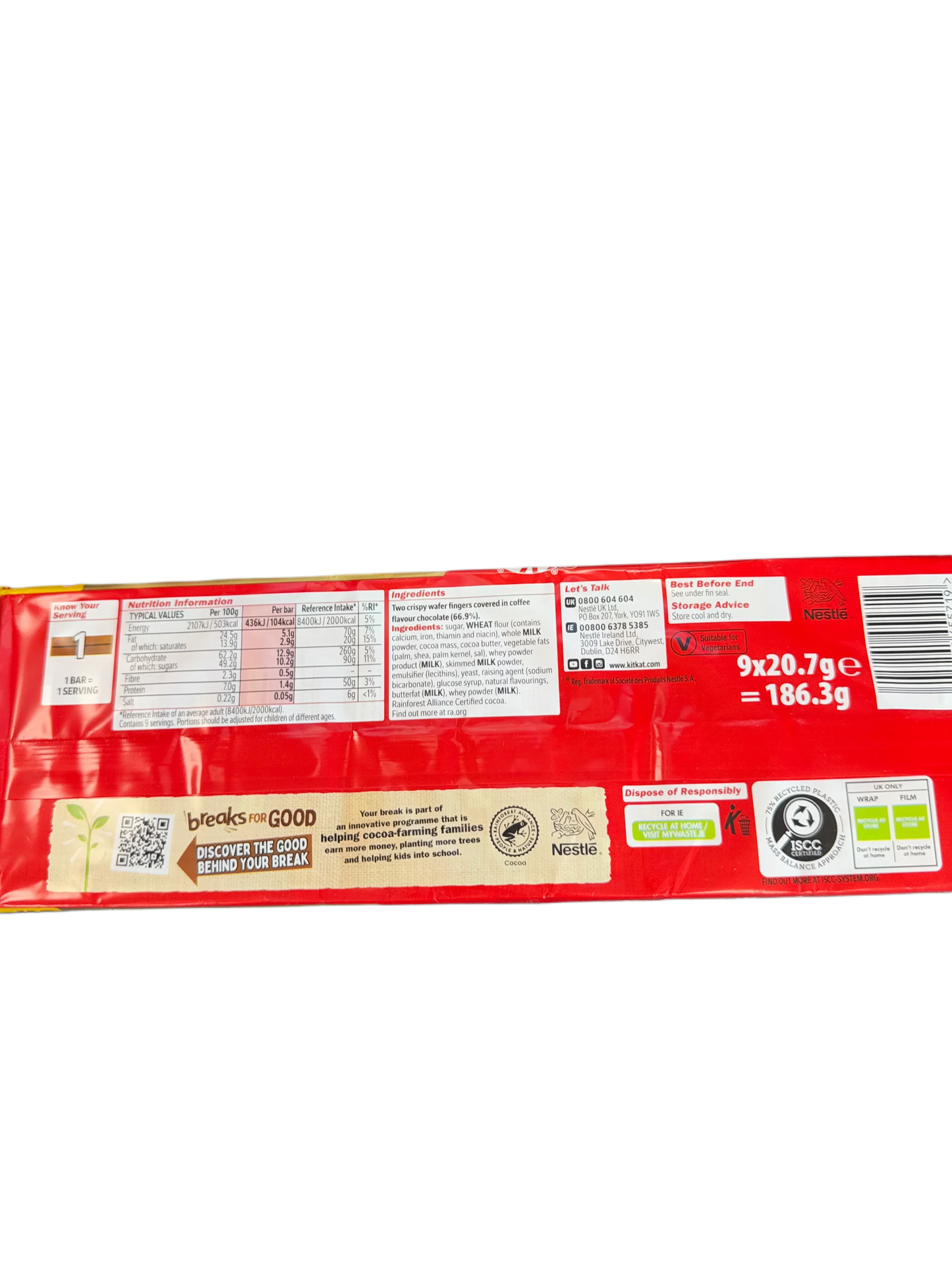 Kit Kat Nescafe Mocha Flavour 165.6G - U.K Edition