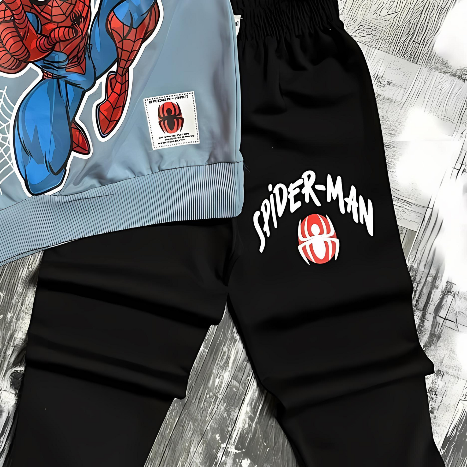 Spidy Ready Cotton Joggers Set-4