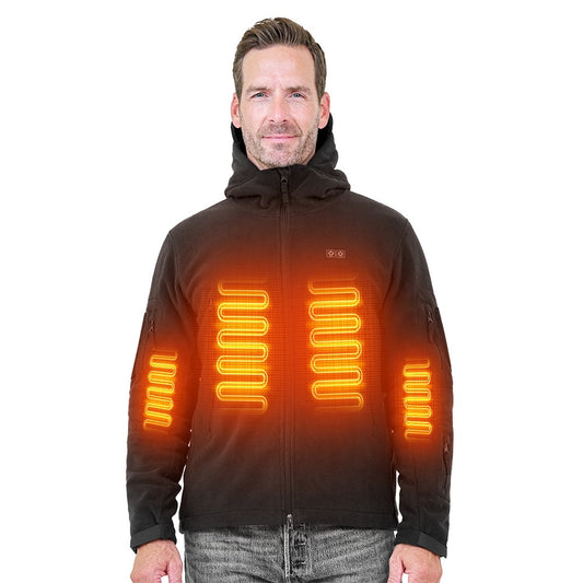 ANTARCTICA GEAR Fleece Heating Jacket, Fit Zip Hood Winter Jacket For Men-0