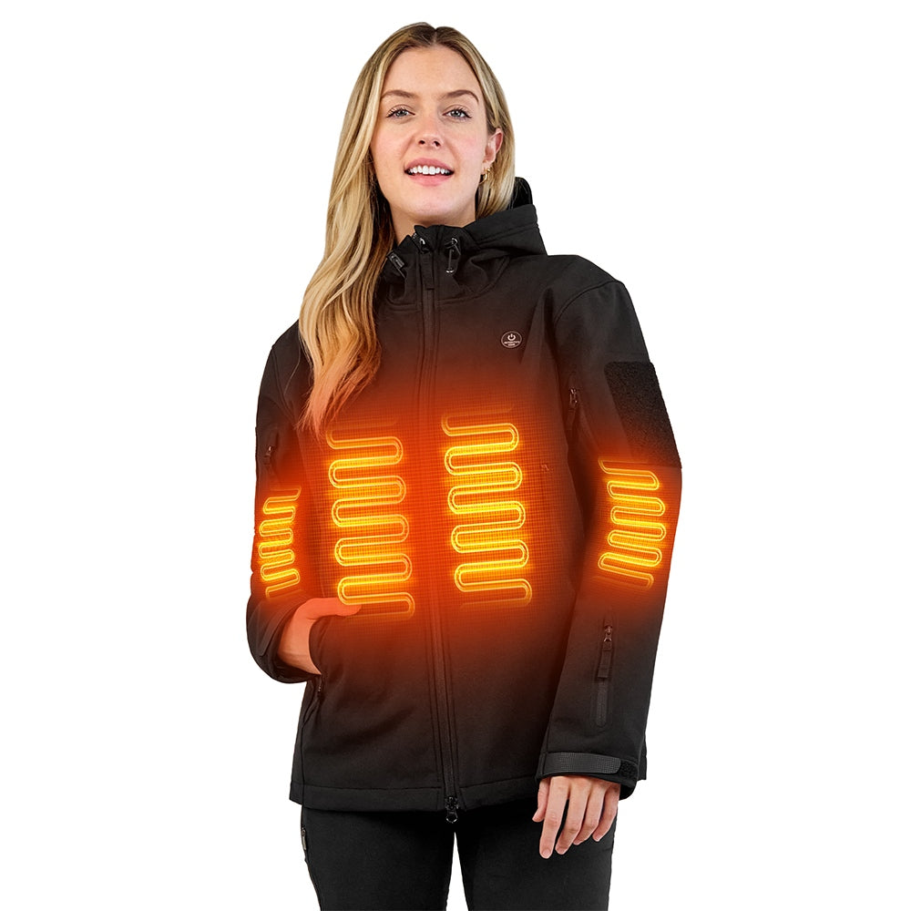 ANTARCTICA GEAR Heated Jacket for Men and Women, Winter Coat Soft Shell Heating Hood Jacket-8