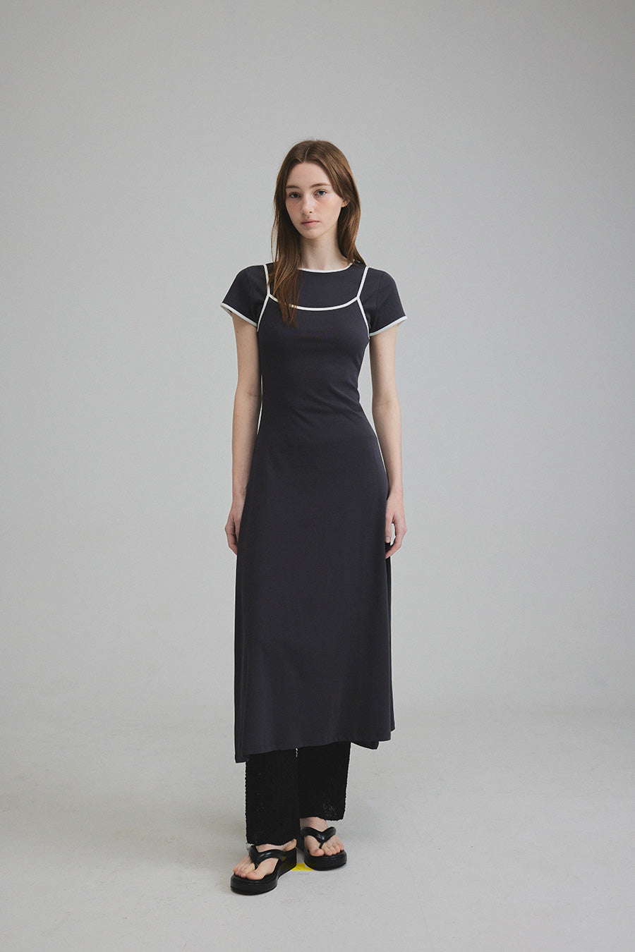 [TWEE] Bibel Contrast T-Shirt Dress Set-1