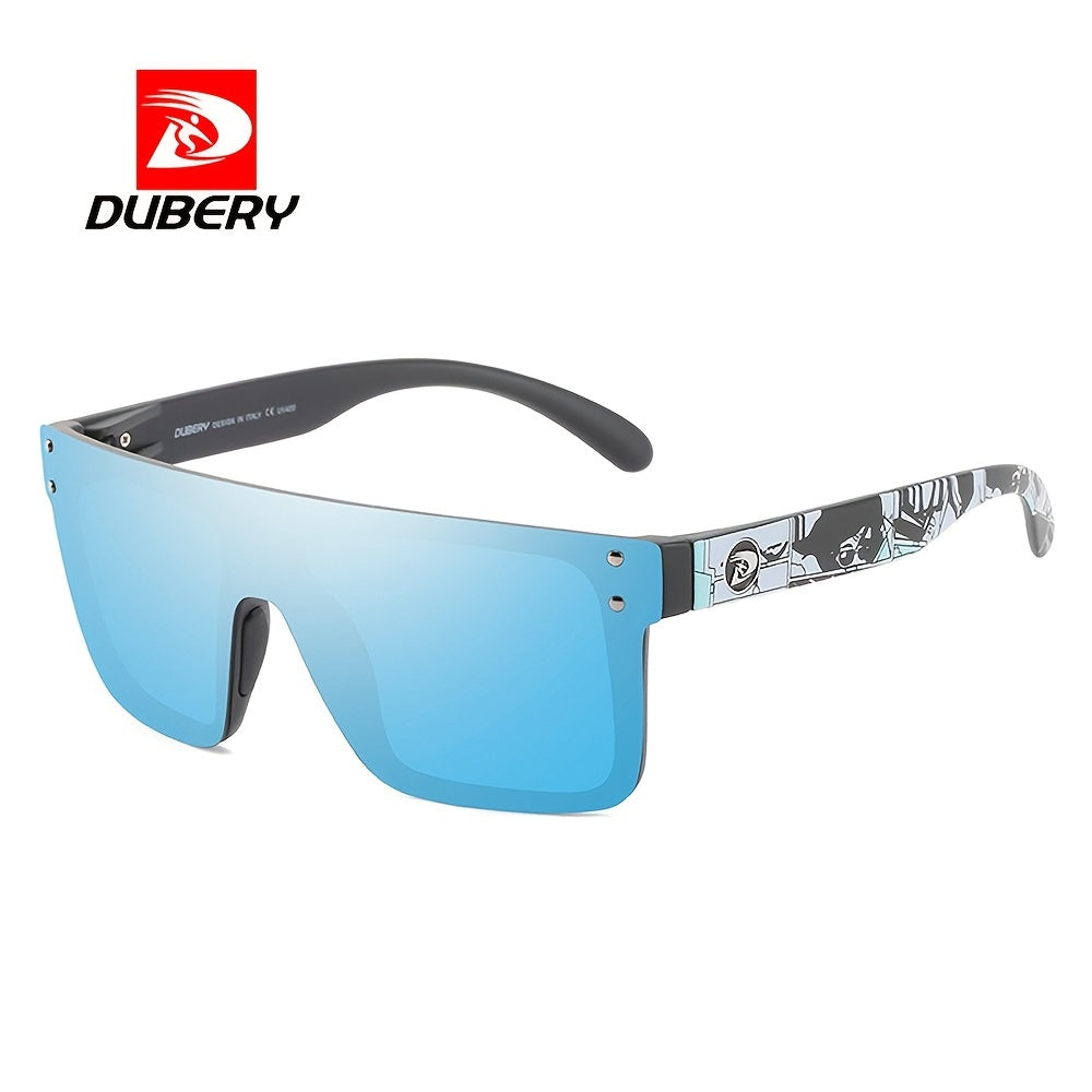 DUBERY, One-piece Large-frame Fashion Glasses, Trendy Polarized Sports Fashion Glasses, Riding One-piece Fashion Glasses