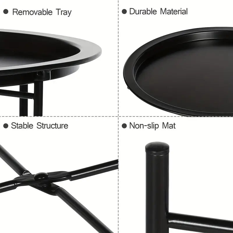 Outdoor Foldable Stainless Steel Coffee Table-2
