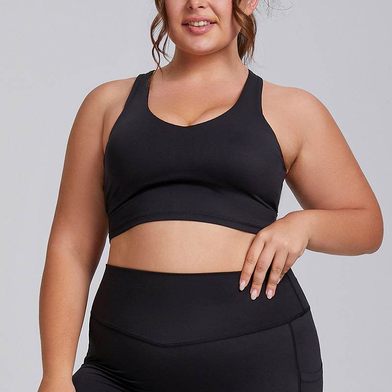 Plus Size Women Sports Workout Gym - Sleeveless Crop and Pant