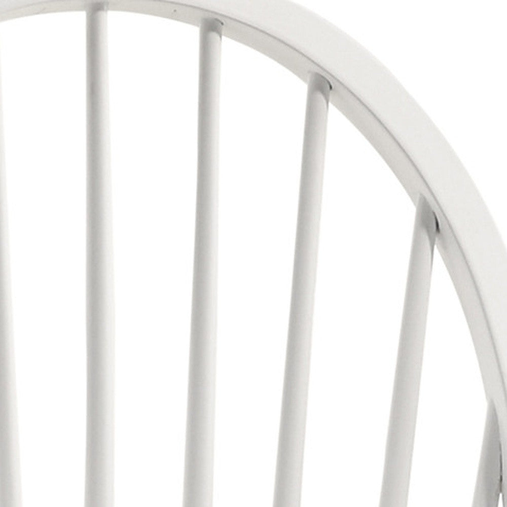 White Wood Windsor Back Dining Side Chair-3