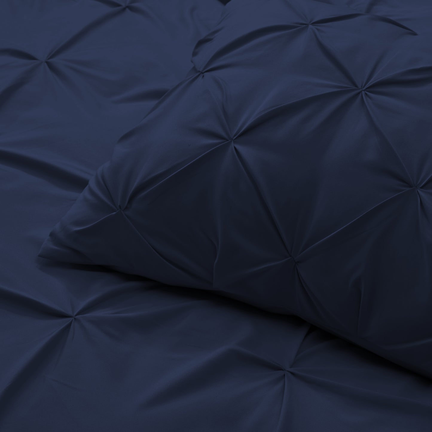 Navy Blue Queen Microfiber 110 Thread Count Washable Down Alternative Comforter-8