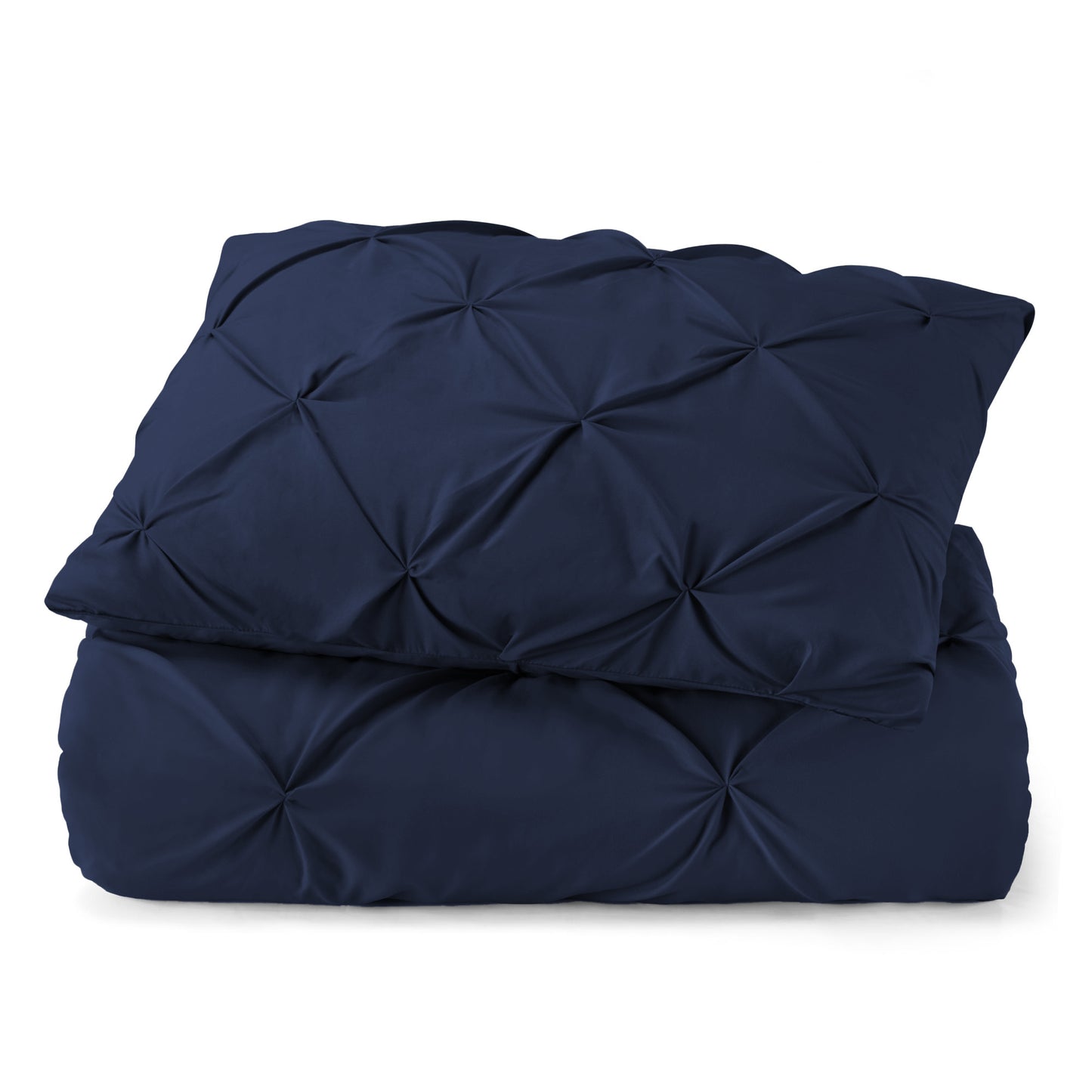Navy Blue Queen Microfiber 110 Thread Count Washable Down Alternative Comforter-1