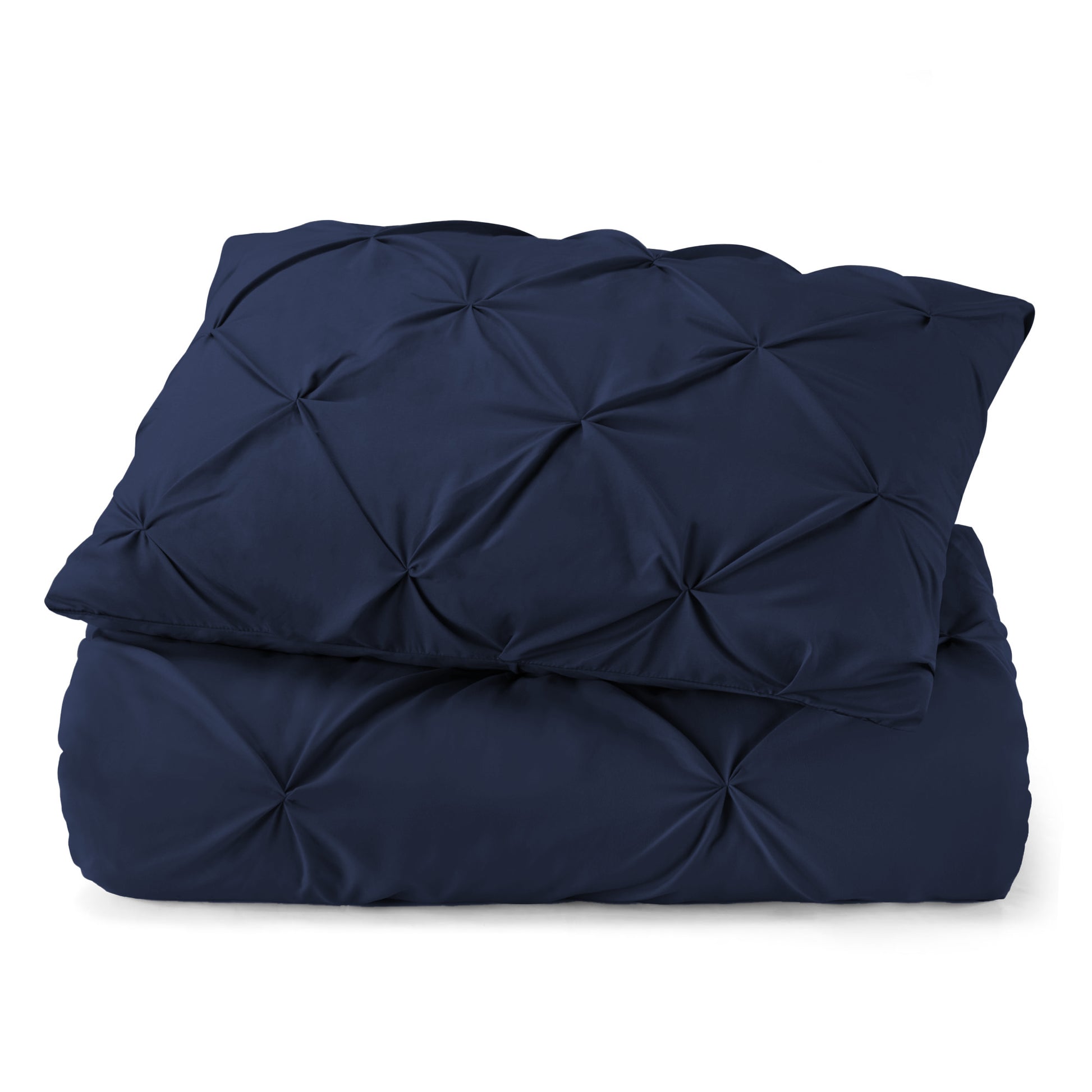 Navy Blue Queen Microfiber 110 Thread Count Washable Down Alternative Comforter-1