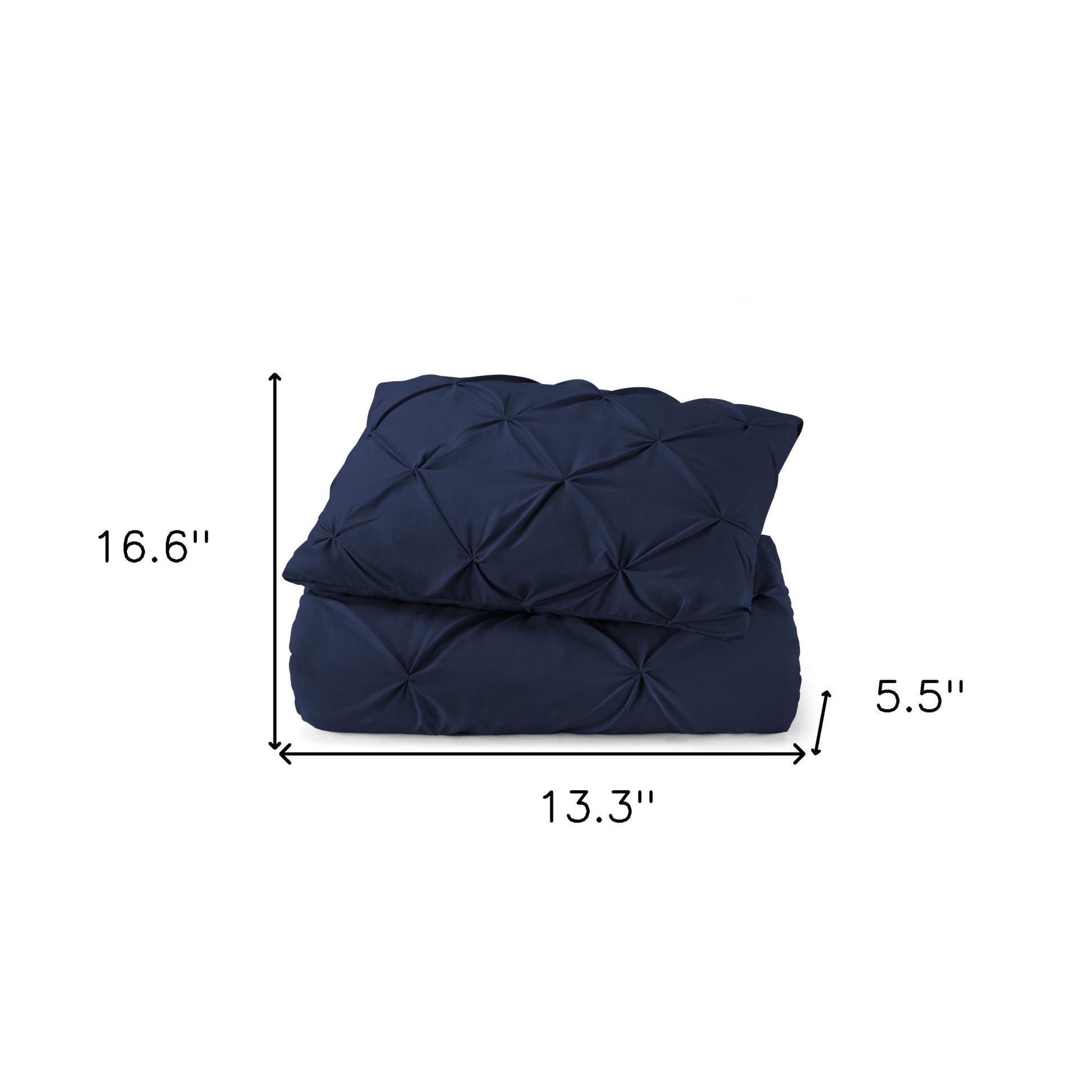Navy Blue Queen Microfiber 110 Thread Count Washable Down Alternative Comforter-7