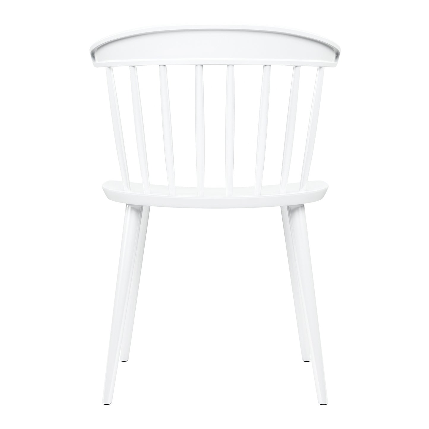White Heavy Duty Plastic Slat Back Dining Side Chair-4