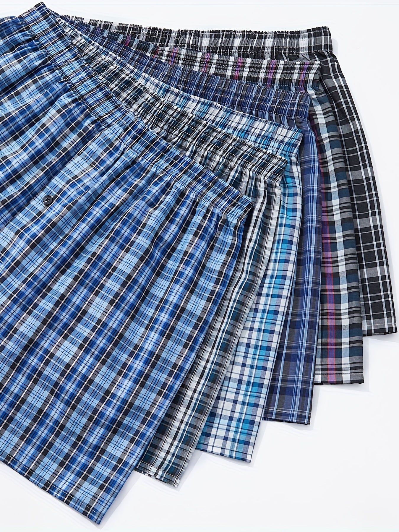6/10 pcs JupiterSecret Men's Woven Boxer Shorts - 6 Pack, Elastic Waistband, Random Color