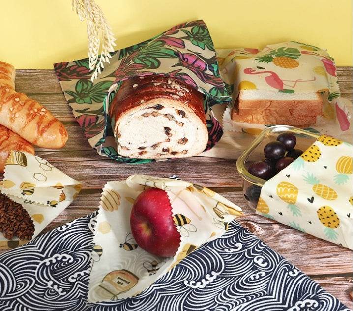 Grade Custom Size Pattern Reusable Eco friendly Food Beewax wrap