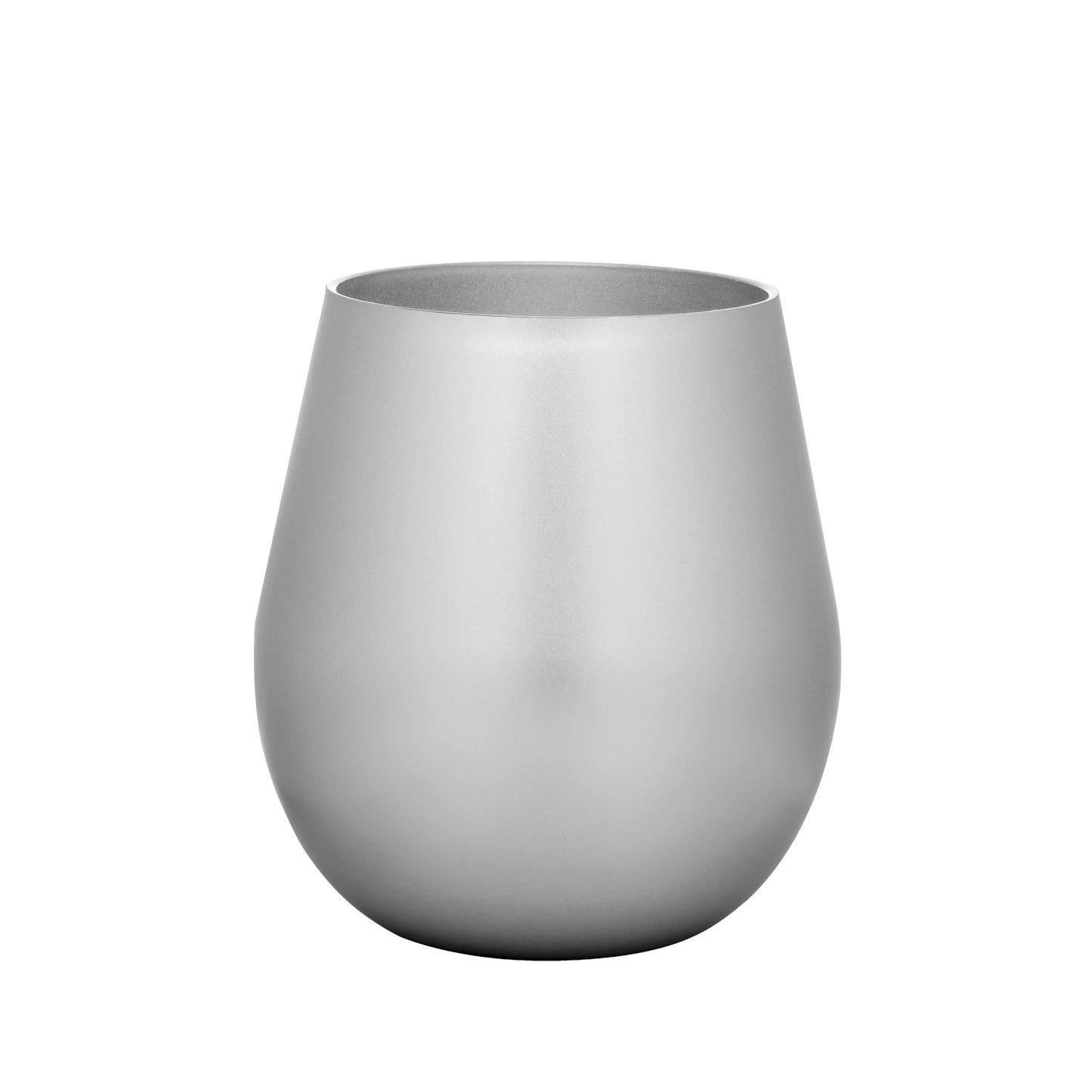 Set of Four Silver Acrylic Stemless All Purpose Wine Glass-0