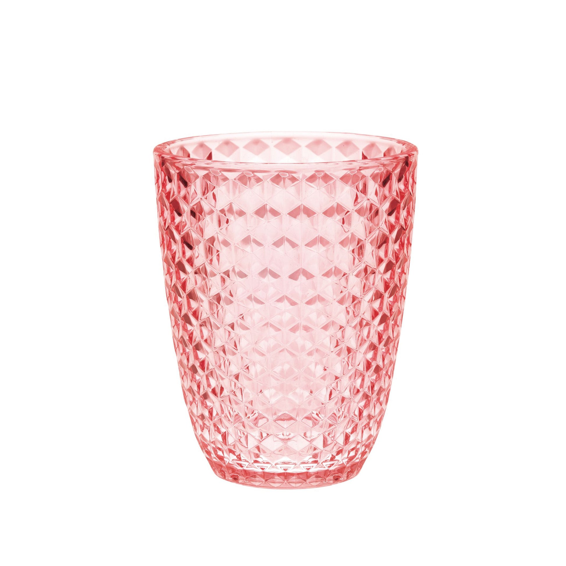 Set of Four Pink Diamond Acrylic Stemless Whiskey Glass-0
