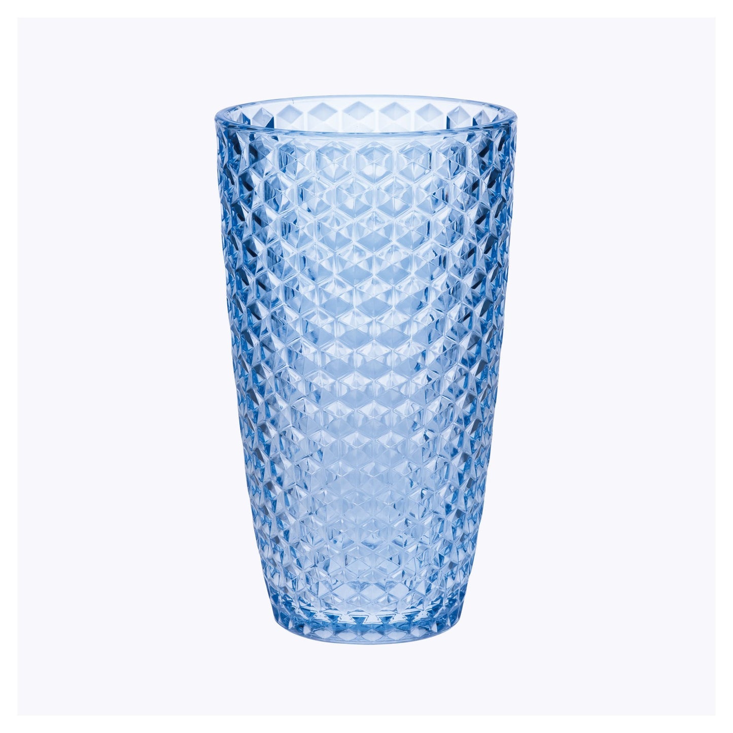 Set of Four Blue Geometric Acrylic Stemless Highball Glass-0