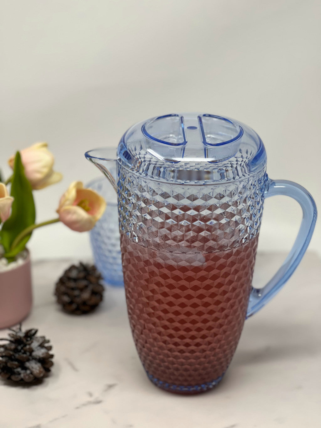 2.5 Quart Blue Diamond Acrylic Pitcher-4