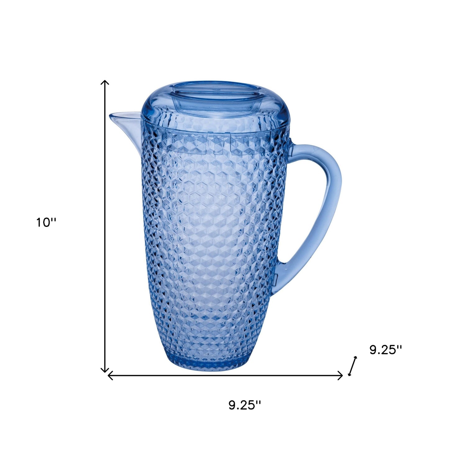 2.5 Quart Blue Diamond Acrylic Pitcher-7